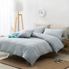 Image of luxury bedding set cotton flat and fitted sheet summer bedding nordic style comfortable bed set