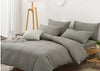 Image of luxury bedding set cotton flat and fitted sheet summer bedding nordic style comfortable bed set