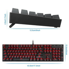 Redragon USB mechanical gaming keyboard ergonomic Key backlit