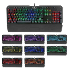 Redragon USB mechanical gaming keyboard ergonomic RGB LED