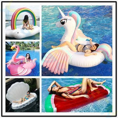 Inflatable Horse Giant Pool Float Swim Ring Pegasus Floating Adult Lifebuoy