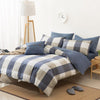 Image of luxury bedding set cotton flat and fitted sheet summer bedding nordic style comfortable bed set