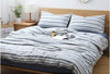 Image of luxury bedding set cotton flat and fitted sheet summer bedding nordic style comfortable bed set