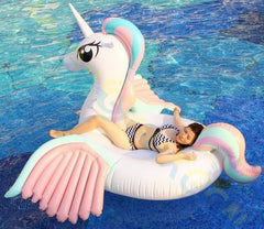 Inflatable Horse Giant Pool Float Swim Ring Pegasus Floating Adult Lifebuoy